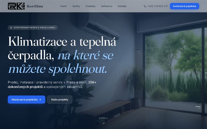 Root Klima — web firmy na klimatizace
